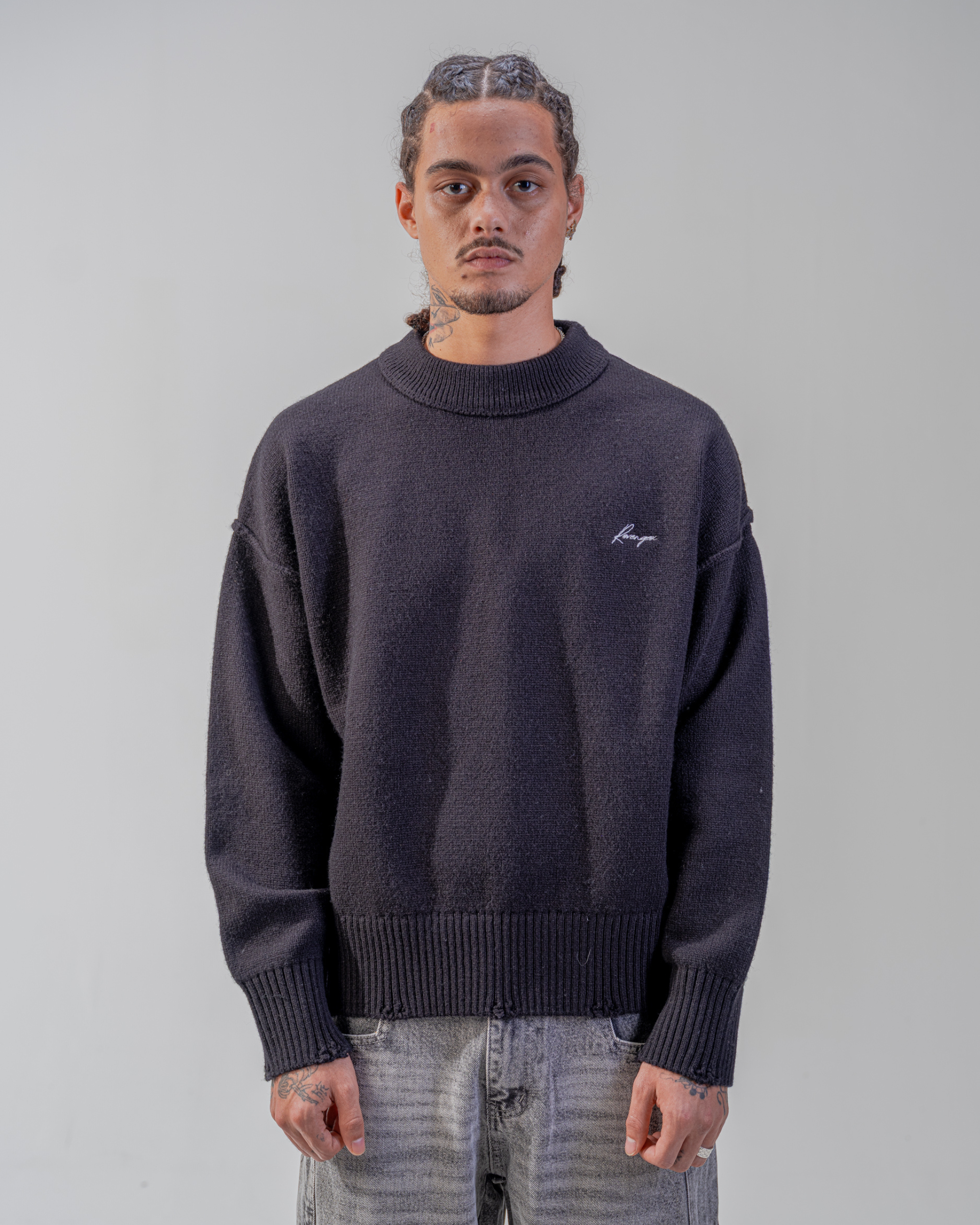 PULL EN MAILLE [NOIR]