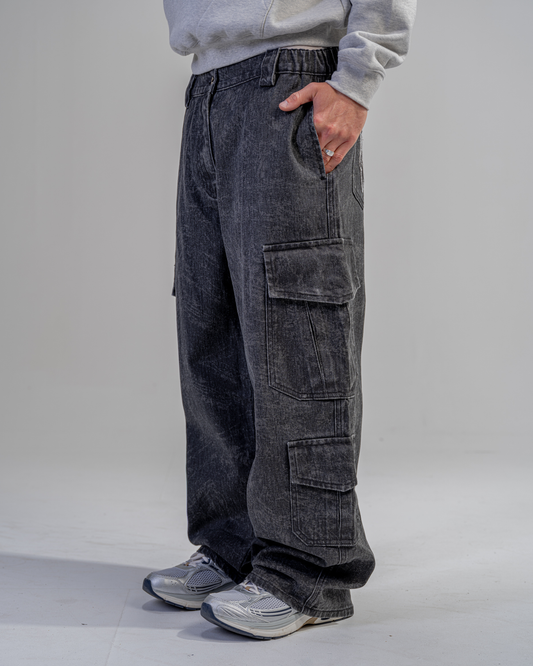 PANTALON CARGO BAGGY [NOIR]