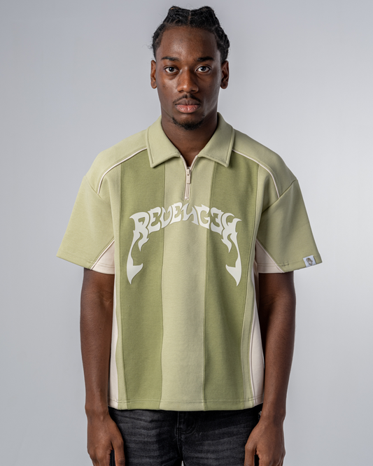 POLO PATCHWORK [VERT / BEIGE]