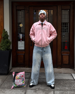 TENUE VESTE CUIR + JEAN BAGGY thumbnail