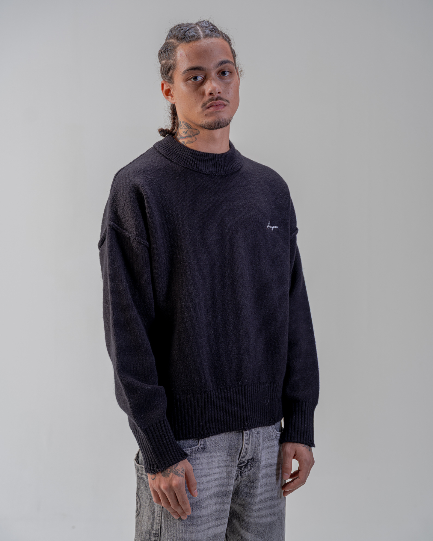 PULL EN MAILLE [NOIR]