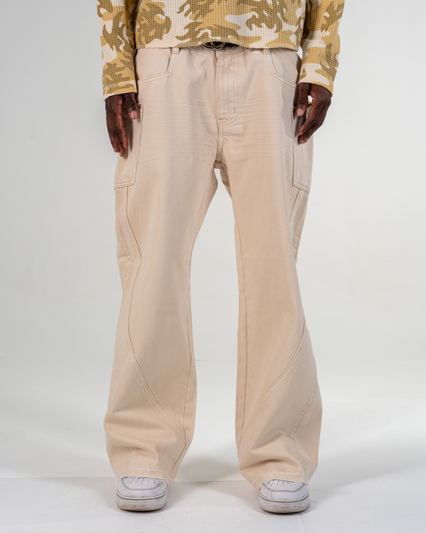 JEAN BAGGY FLARE [BEIGE]
