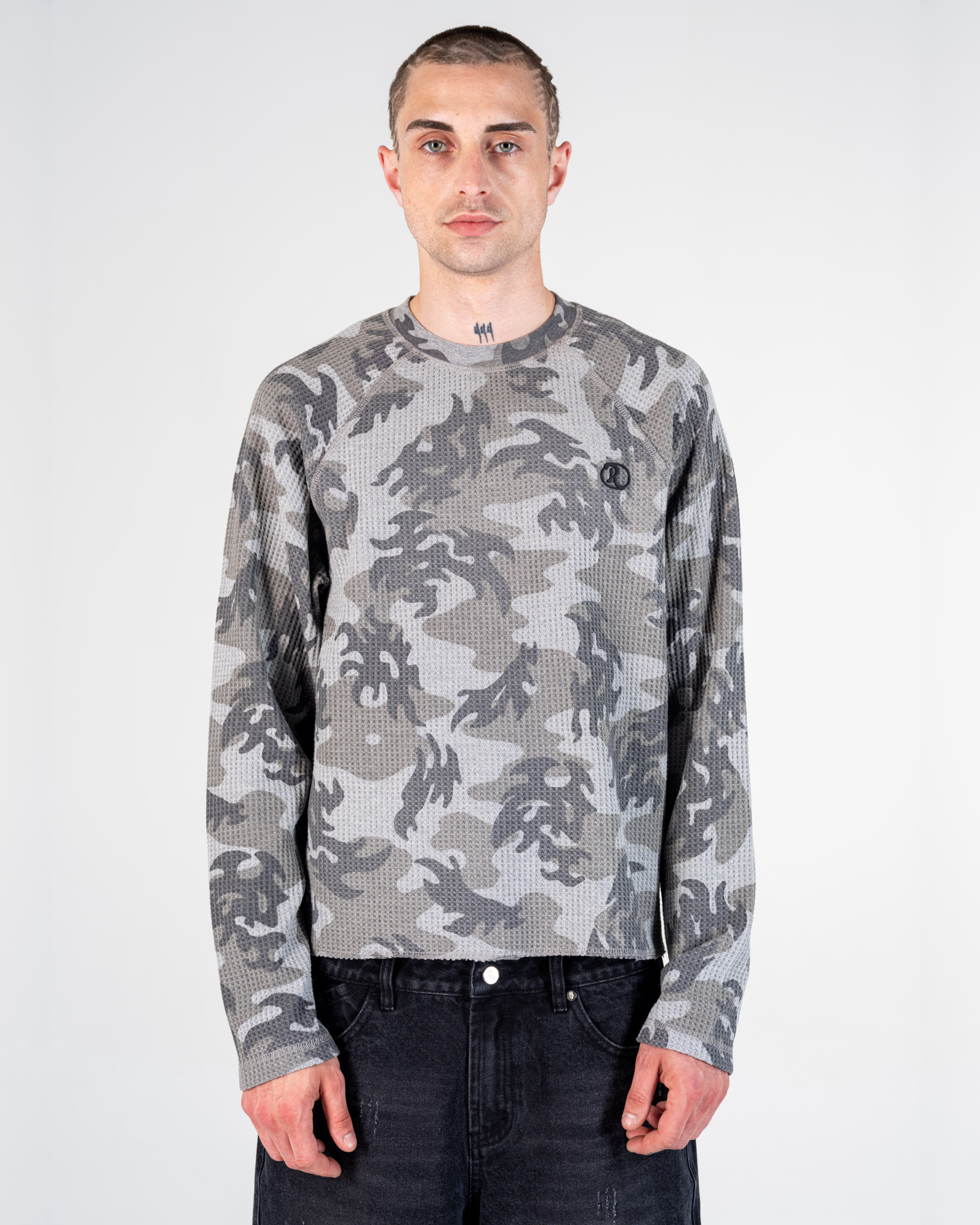 LONGSLEEVES WAFFLE CAMO [GRIS]