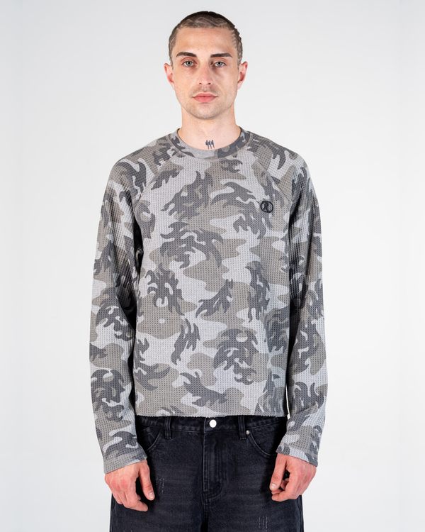 LONGSLEEVE WAFFLE CAMO [GRIS]