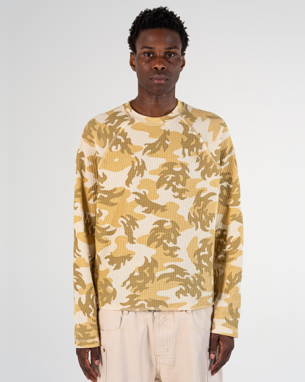 LONGSLEEVE WAFFLE CAMO [ORANGE]