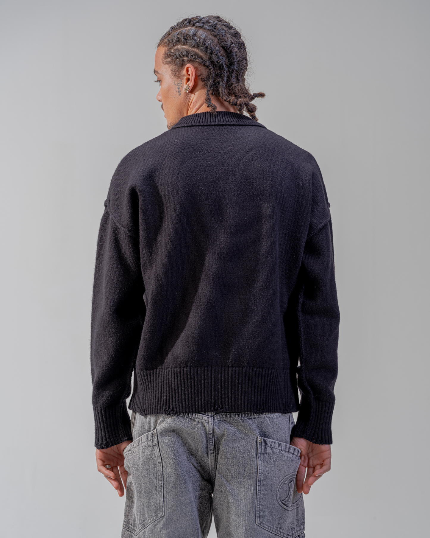 PULL EN MAILLE [NOIR]