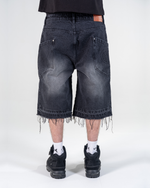 RIPPED BAGGY JORTS [NOIR] thumbnail