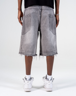 RIPPED BAGGY JORTS [GRIS] thumbnail