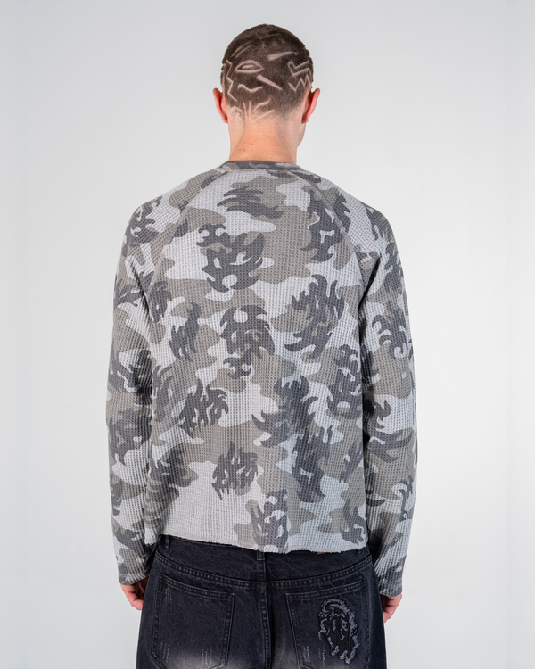 LONGSLEEVE WAFFLE CAMO [GRIS]