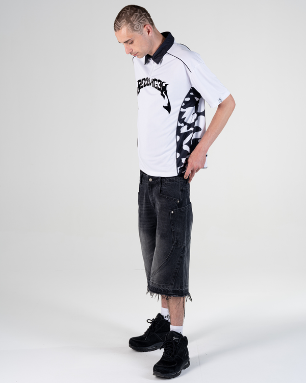 POLO CAMO EN MAILLE [NOIR]
