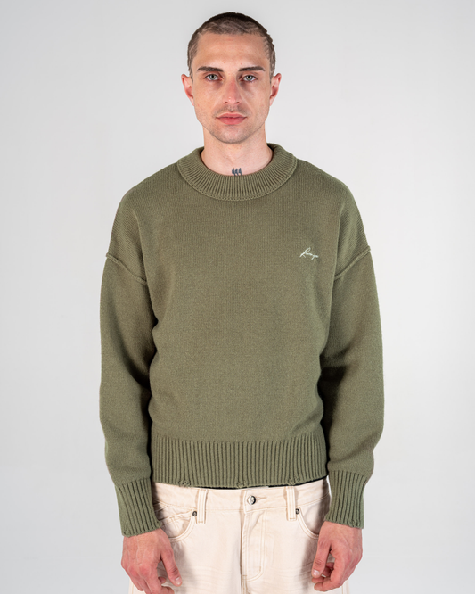 PULL EN MAILLE [OLIVE]