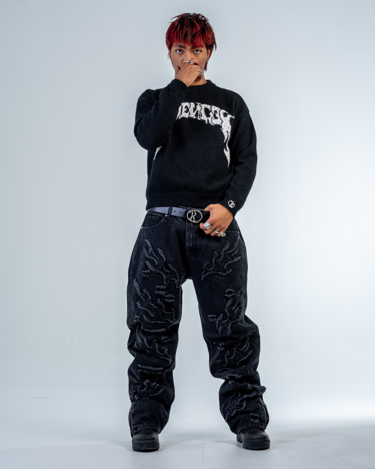 MOHAIR STRASS LOGO [NOIR]