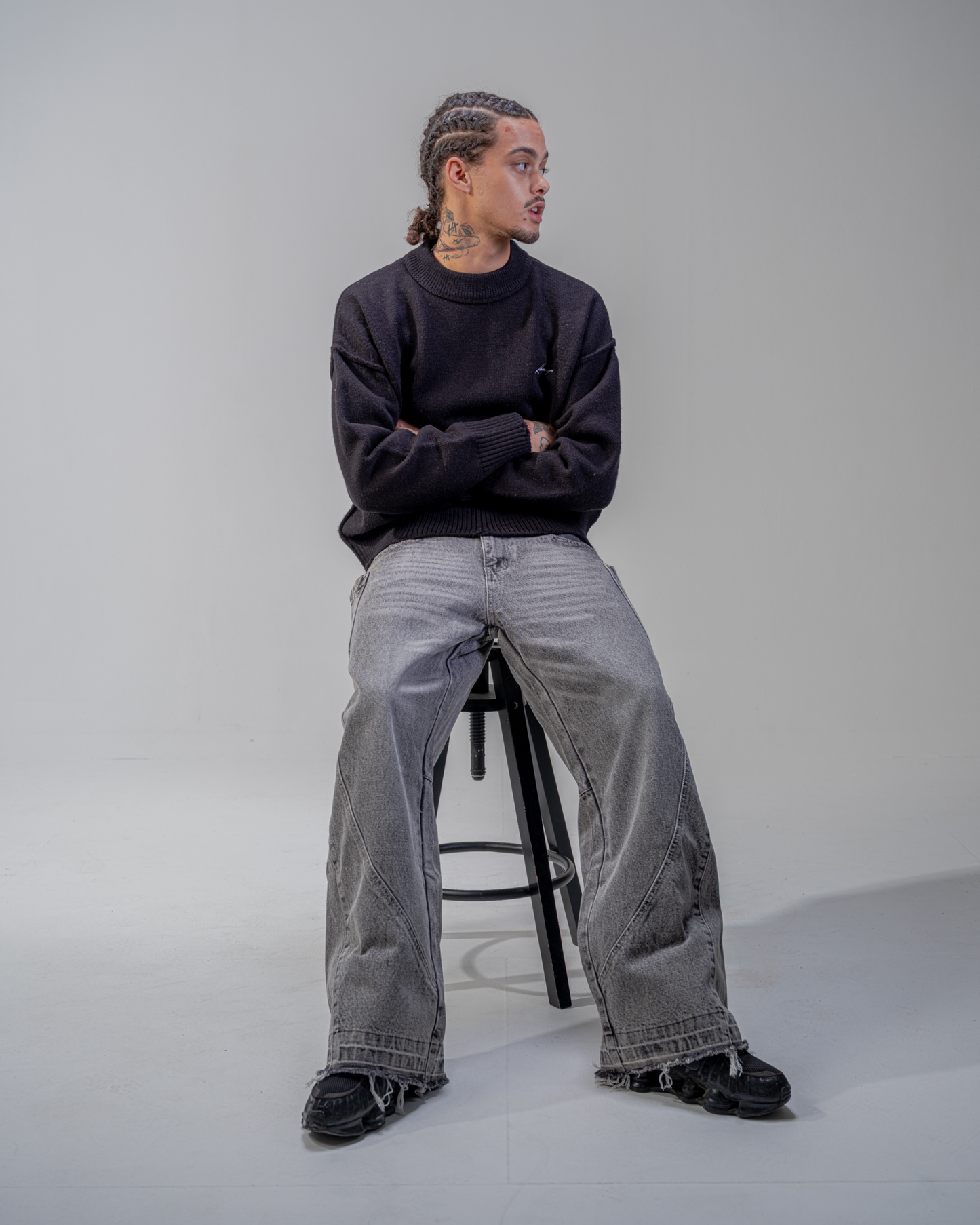 PULL EN MAILLE [NOIR]