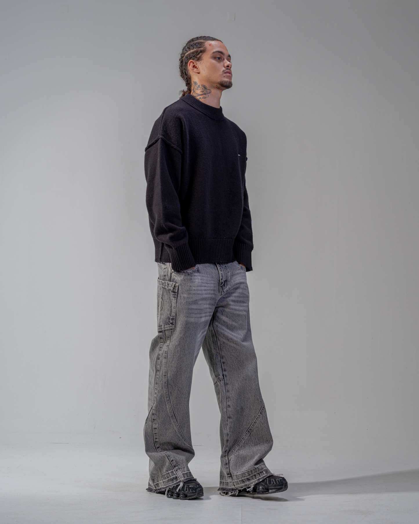 PULL EN MAILLE [NOIR]