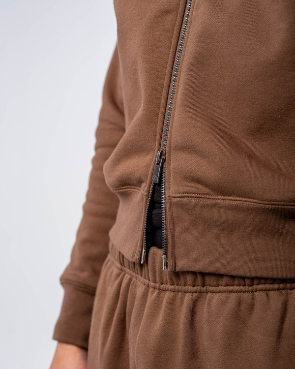 VESTE DOUBLE ZIP [MOCHA]