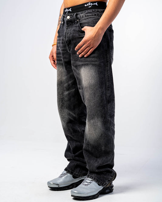 JEAN FLARE FIT ZIPPÉ [NOIR]