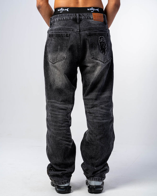 JEAN FLARE FIT ZIPPÉ [NOIR]