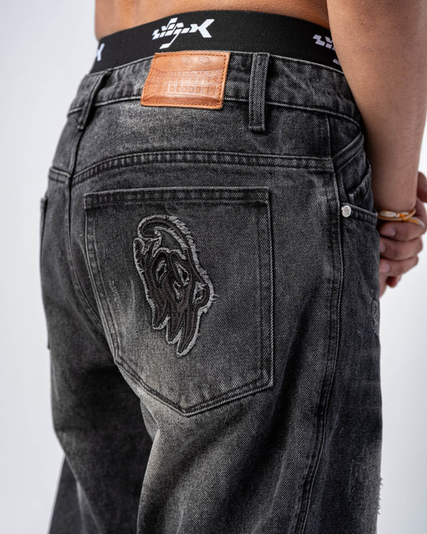 JEAN FLARE FIT ZIPPÉ [NOIR]