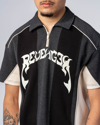 POLO PATCHWORK [NOIR]
