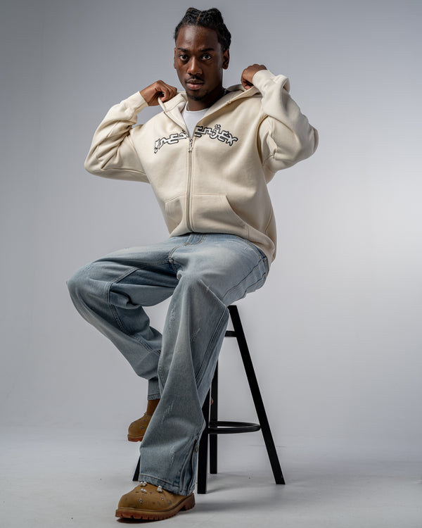 SWEAT ZIP ARABIC [BEIGE]