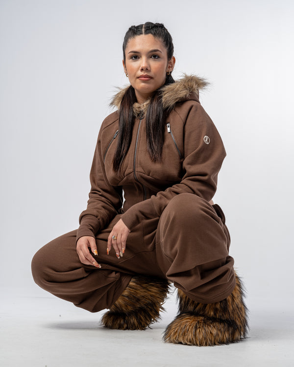 VESTE CROP FOURRURE [MOCHA]
